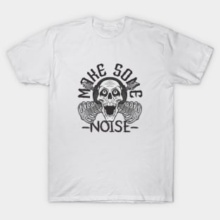 Skull With Headphone Noise T-Shirt